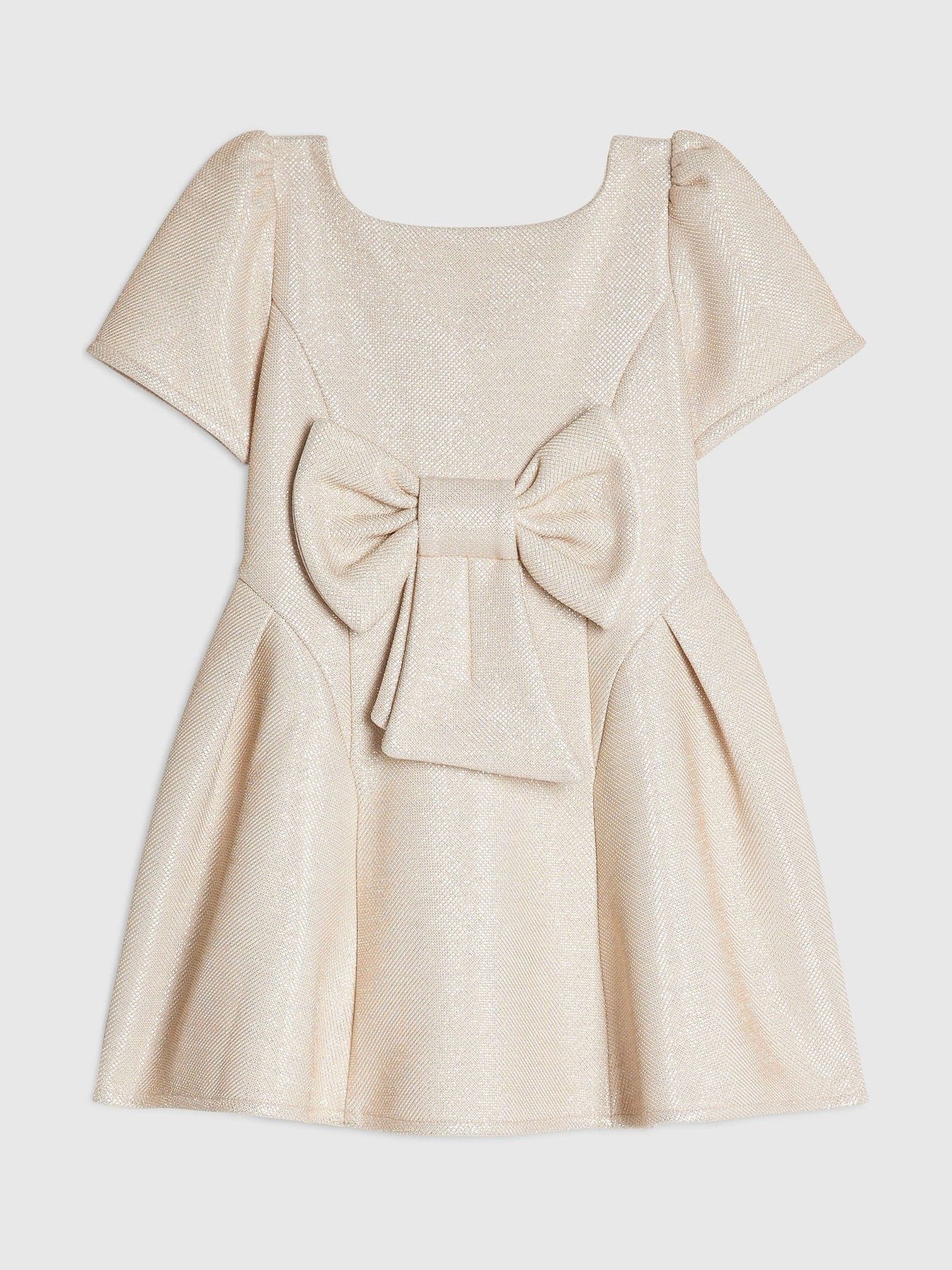 Dsiney Kidz - River Island Brown Bow Scuba Dress image 1