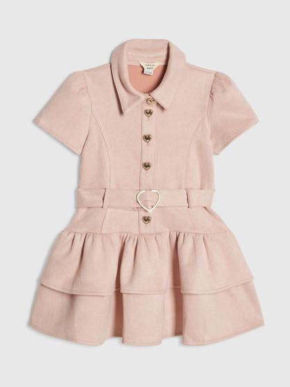 Dsiney Kidz - River Island Pink Suedette Prom Dress image 1