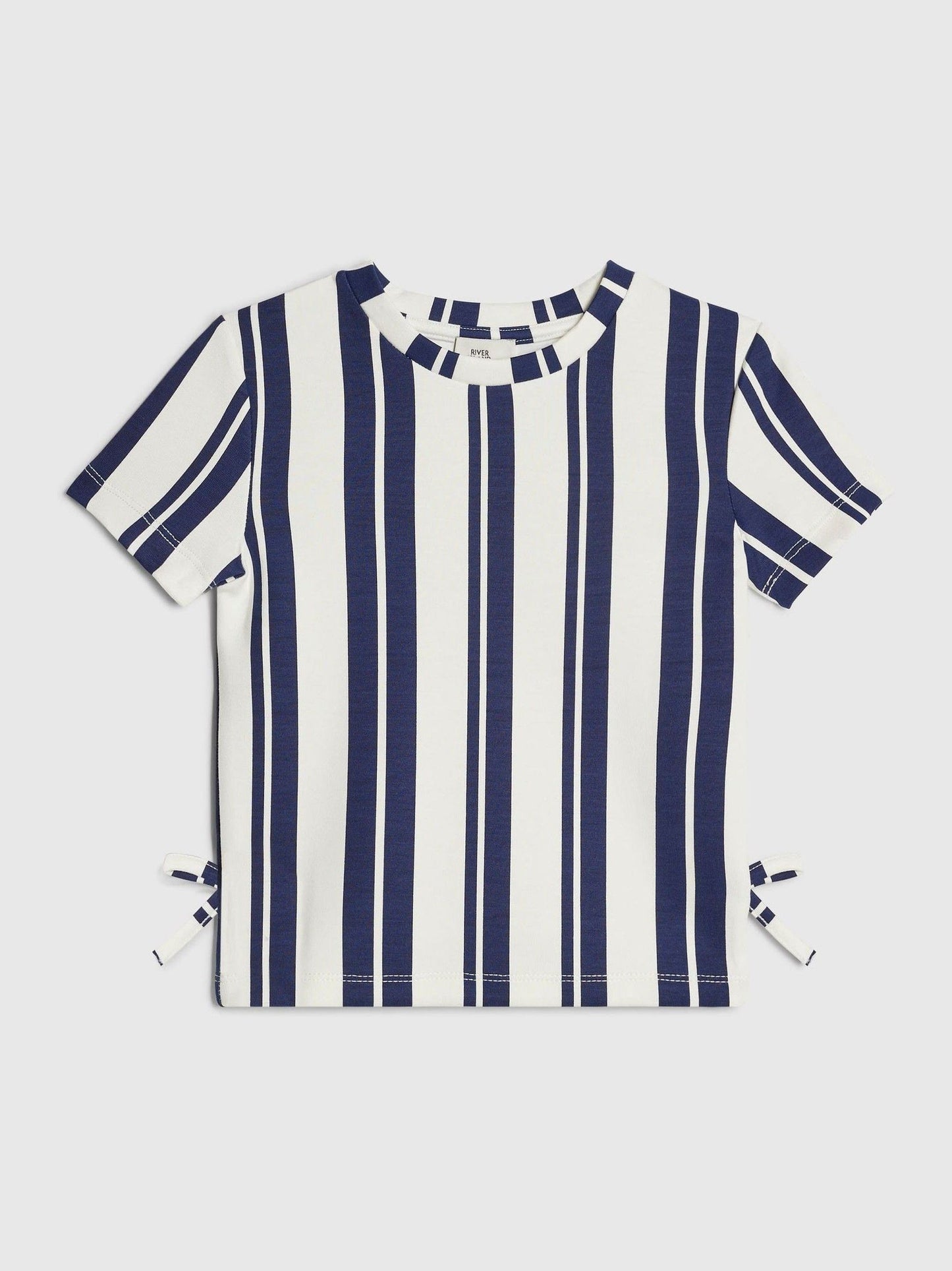 Dsiney Kidz - River Island White Premium Stripe Baby T-Shirt image 1