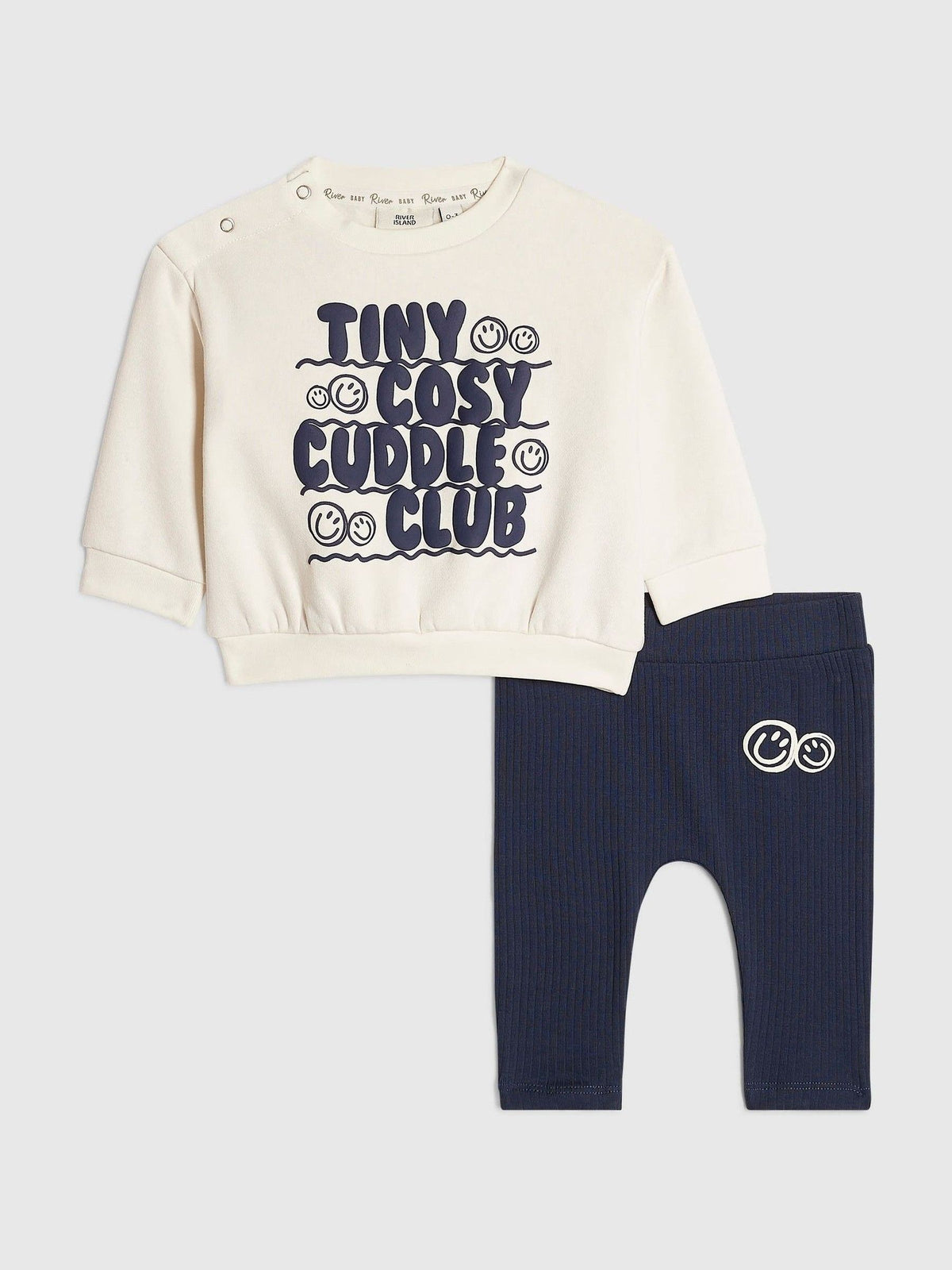 Dsiney Kidz - River Island Blue Cuddle Club Sweat Top & Legging Set image 1