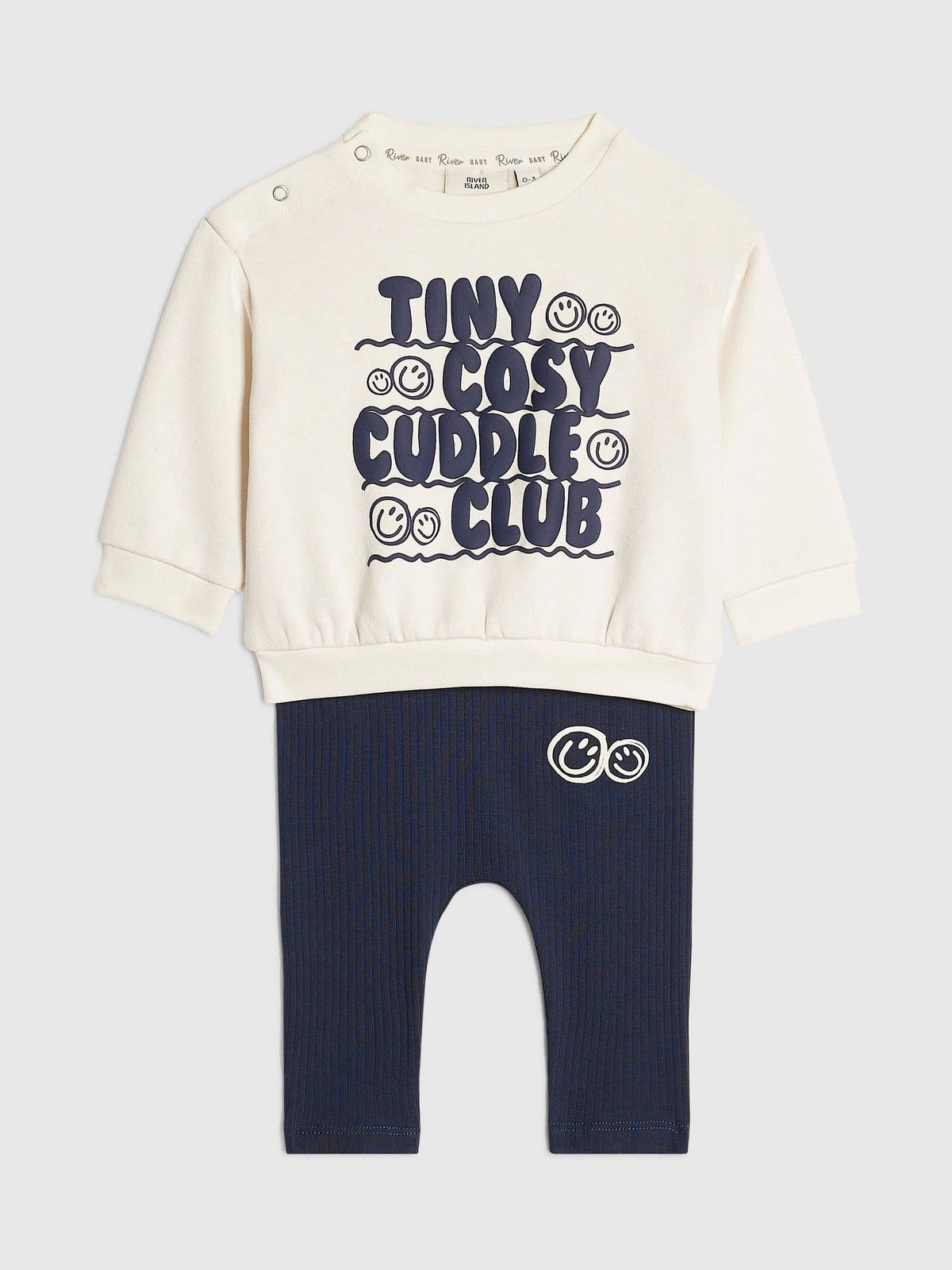 Dsiney Kidz - River Island Blue Cuddle Club Sweat Top & Legging Set image 3