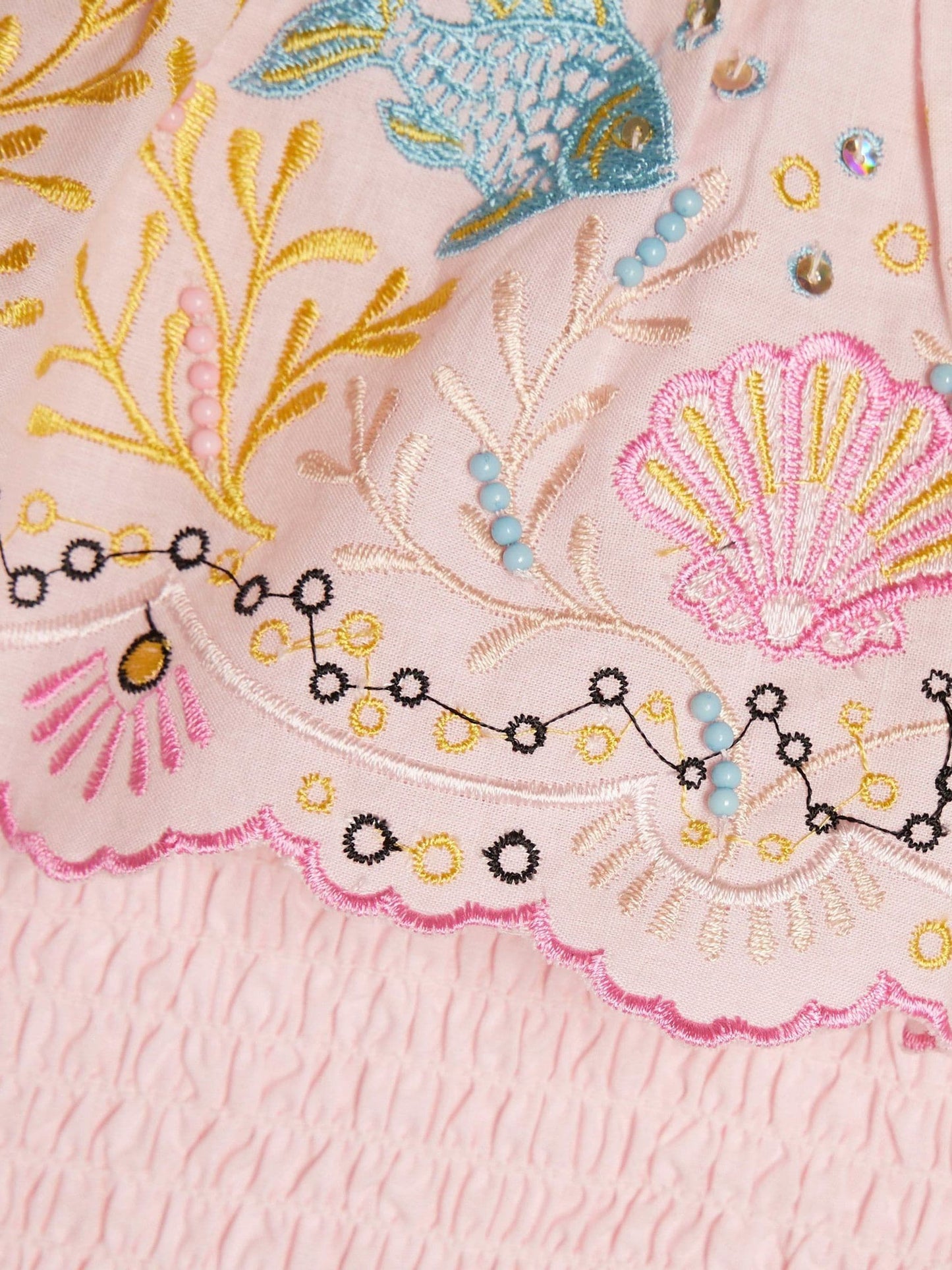 Dsiney Kidz - River Island Pink Beaded Seahorse Top & Skirt Set image 4