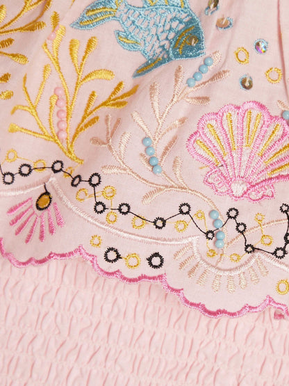 Dsiney Kidz - River Island Pink Beaded Seahorse Top & Skirt Set image 4