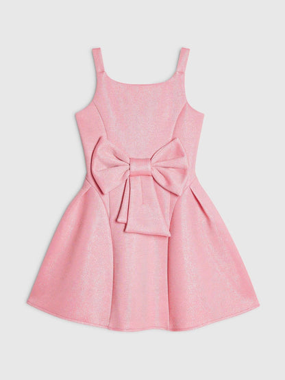 Dsiney Kidz - River Island Pink Glitter Bow Dress image 1