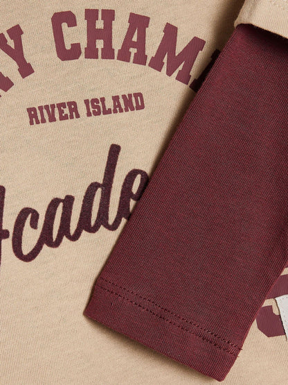 Dsiney Kidz - River Island Red Tiny Champ Top & Jogger Set image 4