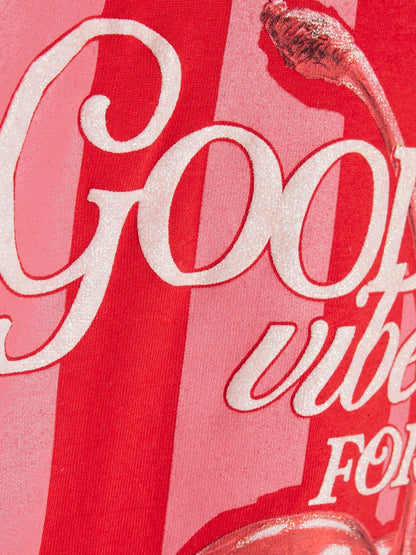 Dsiney Kidz - River Island Red Good Vibes Cherry T-Shirt image 3
