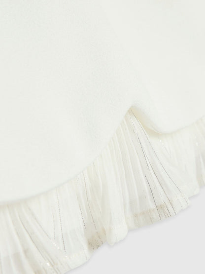 Dsiney Kidz - River Island Cream Premium Waistcoat & Plisse Skirt Set image 4