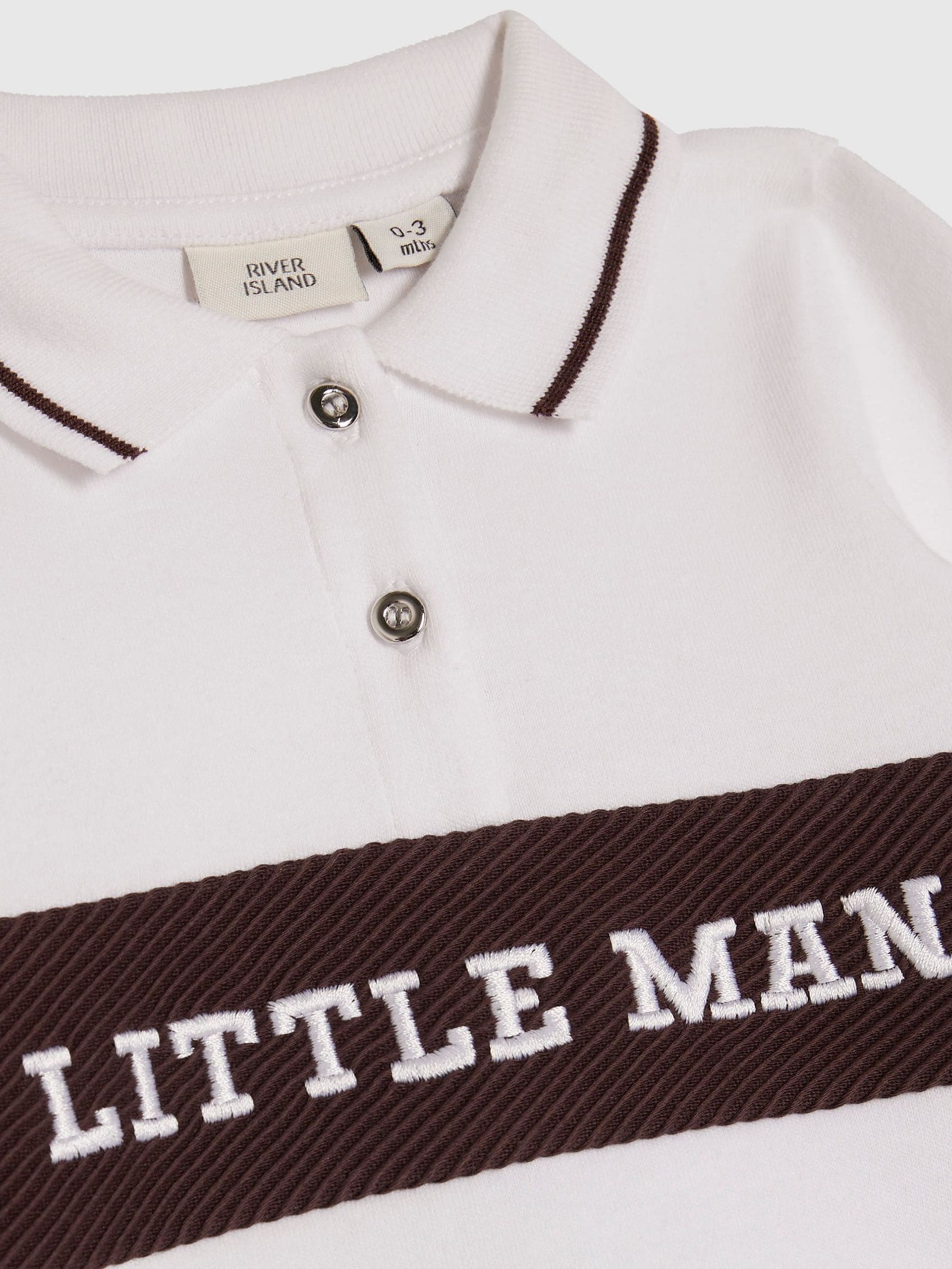 Dsiney Kidz - River Island Brown Little Man Zip Up Top & Jogger Set image 4