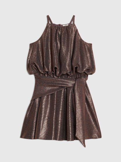 Dsiney Kidz - River Island Brown Halter Plisse Dress image 1