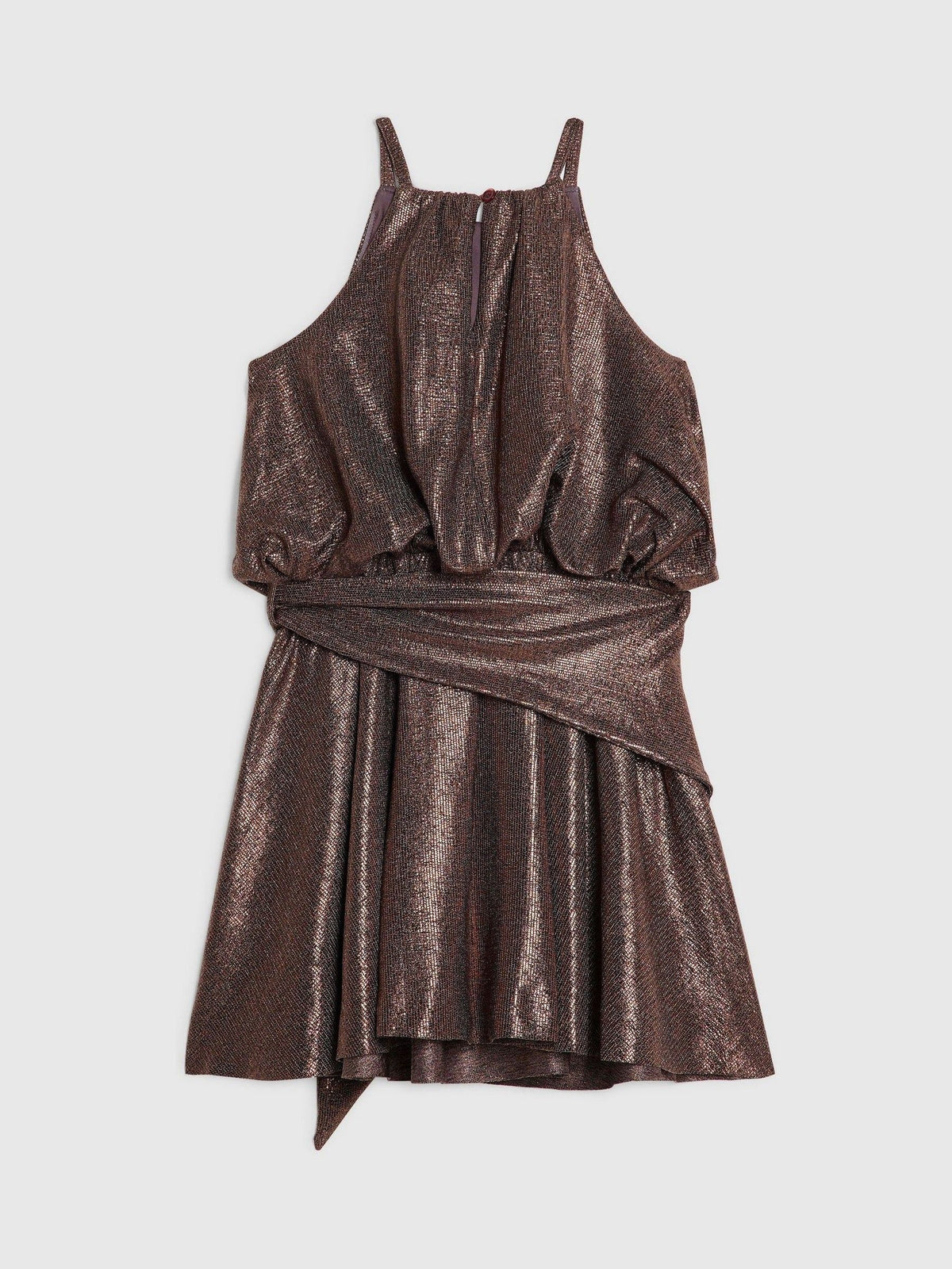 Dsiney Kidz - River Island Brown Halter Plisse Dress image 2
