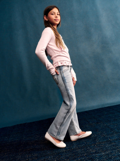 Dsiney Kidz - Abercrombie & Fitch Blue Braided Wide Leg Jeans image 1