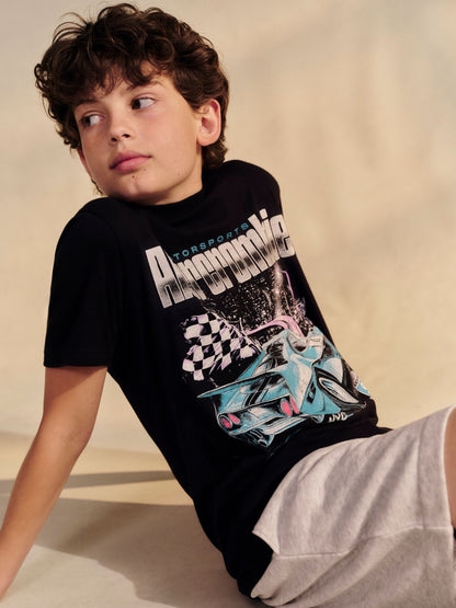Dsiney Kidz - Abercrombie & Fitch Black City Car T-Shirt image 1