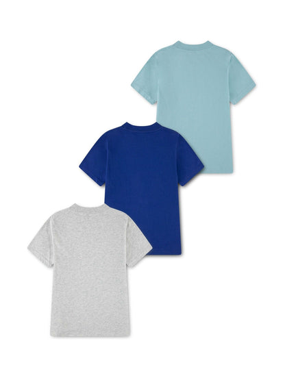 Dsiney Kidz - Abercrombie & Fitch Grey/Light Blue/Dark Blue Short Sleeve T-Shirts 3 Pack image 2