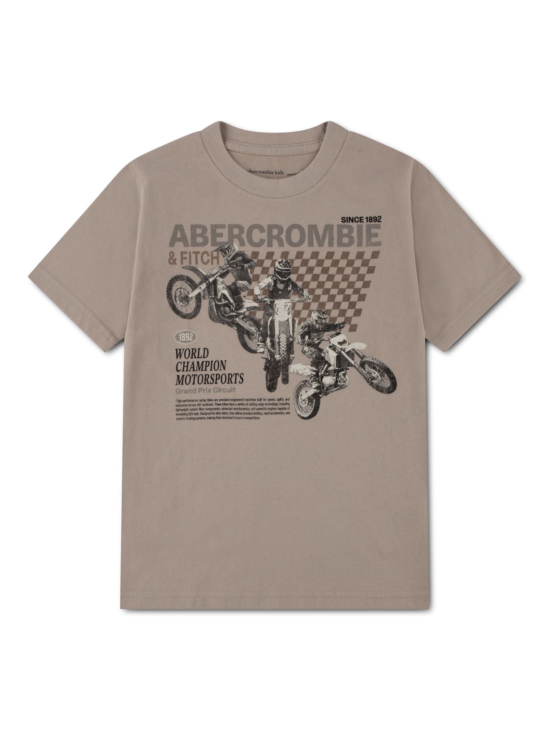 Dsiney Kidz - Abercrombie & Fitch Cream World Champion Bike T-Shirt image 1