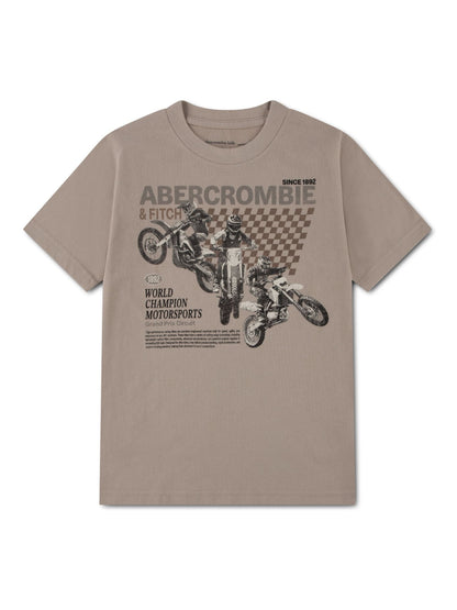 Dsiney Kidz - Abercrombie & Fitch Cream World Champion Bike T-Shirt image 1