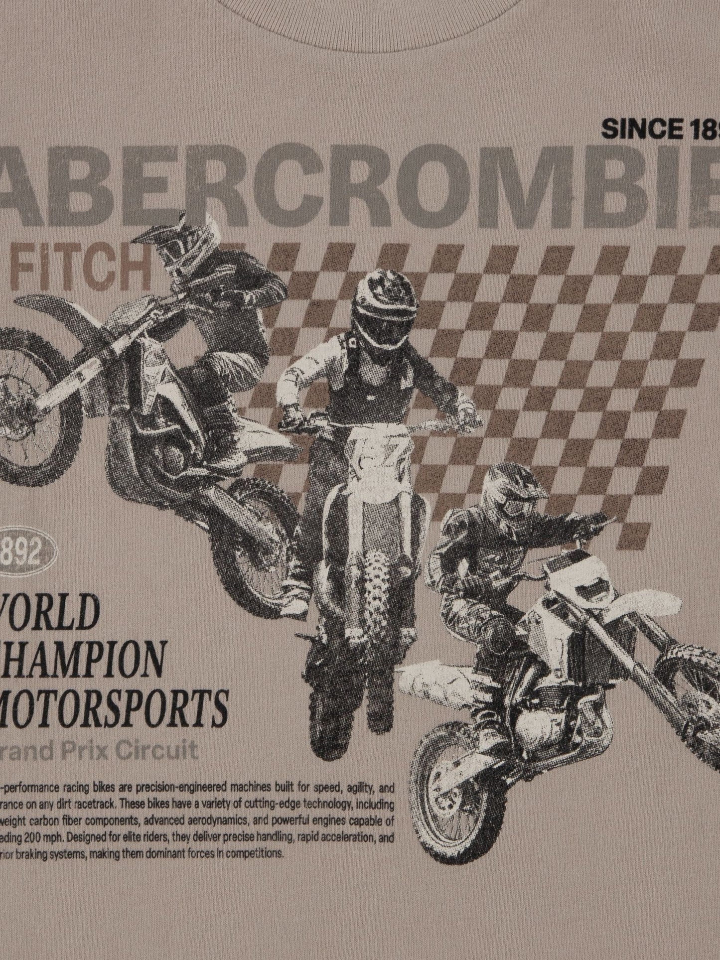 Dsiney Kidz - Abercrombie & Fitch Cream World Champion Bike T-Shirt image 3