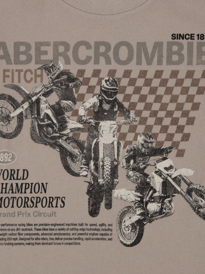 Dsiney Kidz - Abercrombie & Fitch Cream World Champion Bike T-Shirt image 3