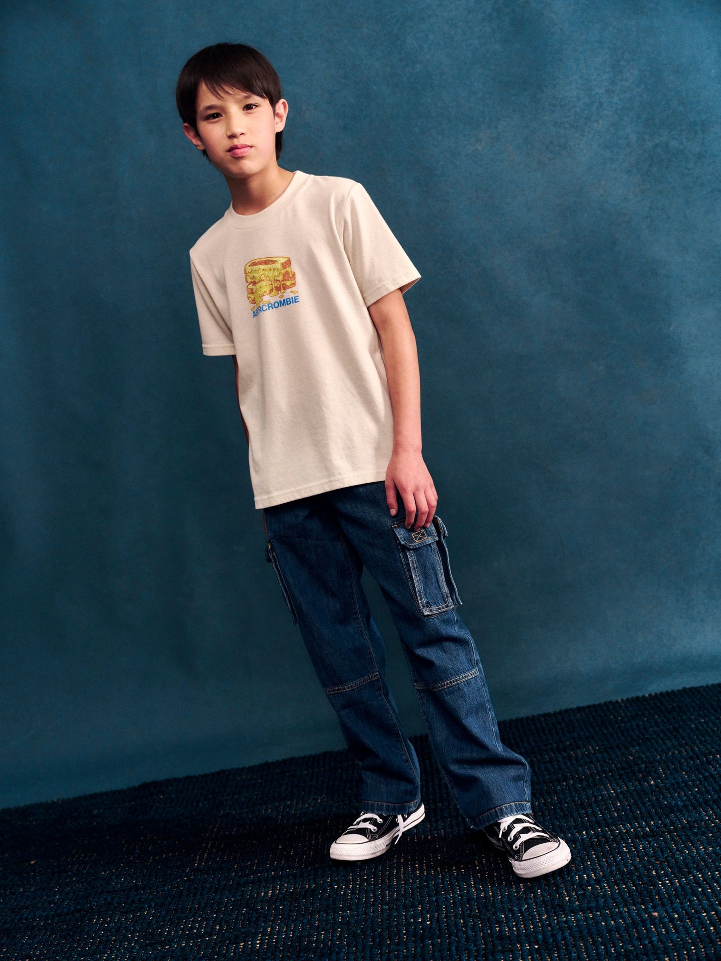 Dsiney Kidz - Abercrombie & Fitch Cream Grilled Cheese T-Shirt image 1