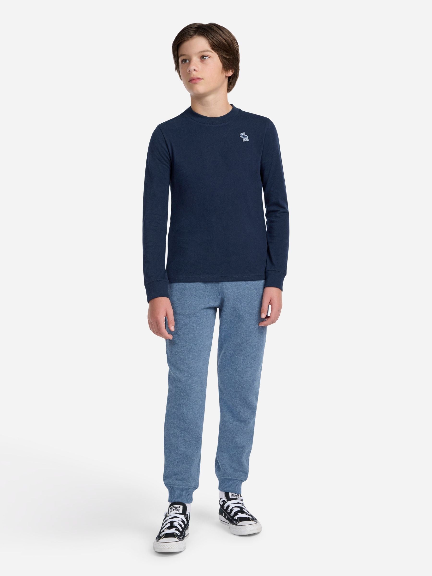 Dsiney Kidz - Abercrombie & Fitch Blue/Grey/Navy Blue Long Sleeve T-Shirts 3 Pack image 2