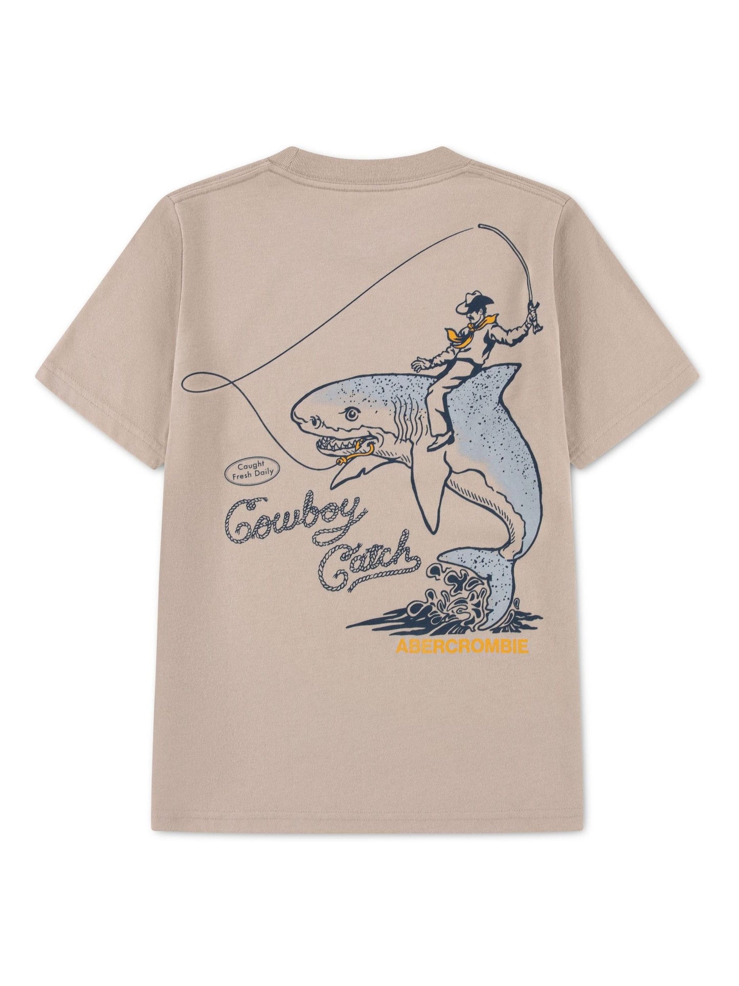 Dsiney Kidz - Abercrombie & Fitch Cream Cowboy On Shark T-Shirt image 1