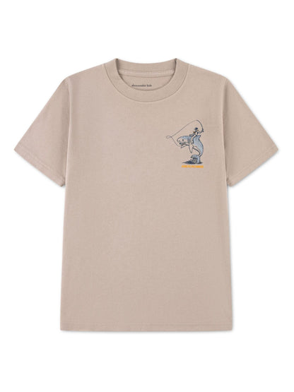 Dsiney Kidz - Abercrombie & Fitch Cream Cowboy On Shark T-Shirt image 2