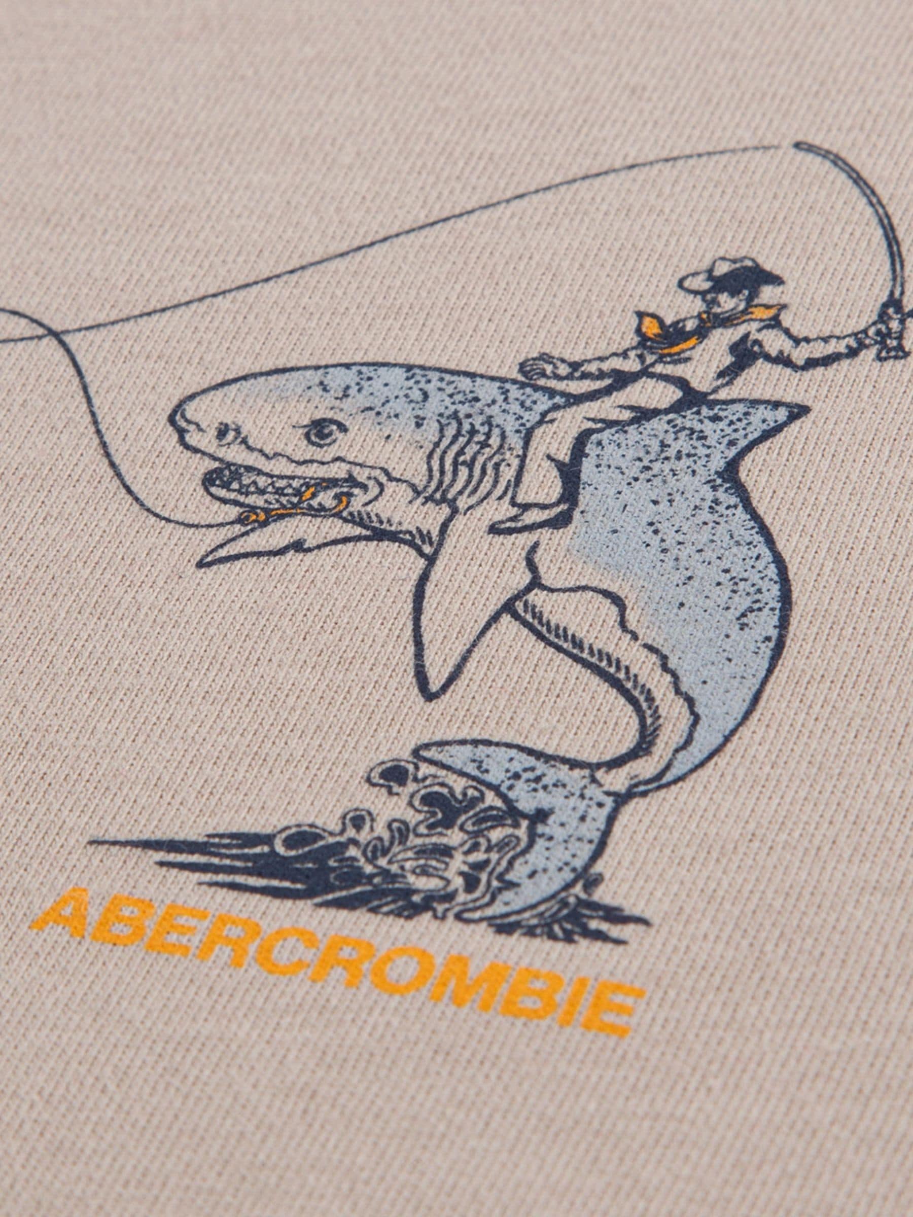 Dsiney Kidz - Abercrombie & Fitch Cream Cowboy On Shark T-Shirt image 3