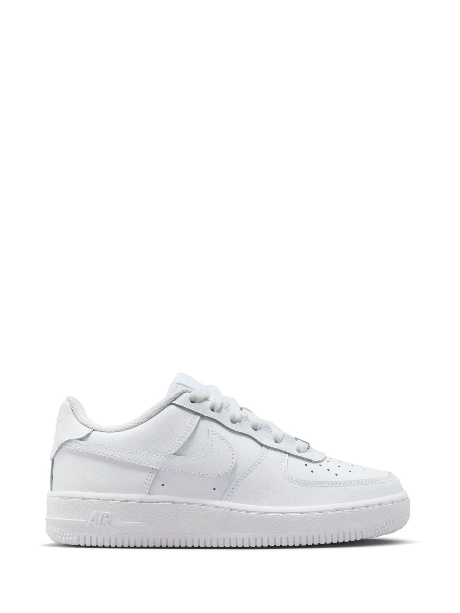 Nike White Youth Air Force 1 Trainers image 2