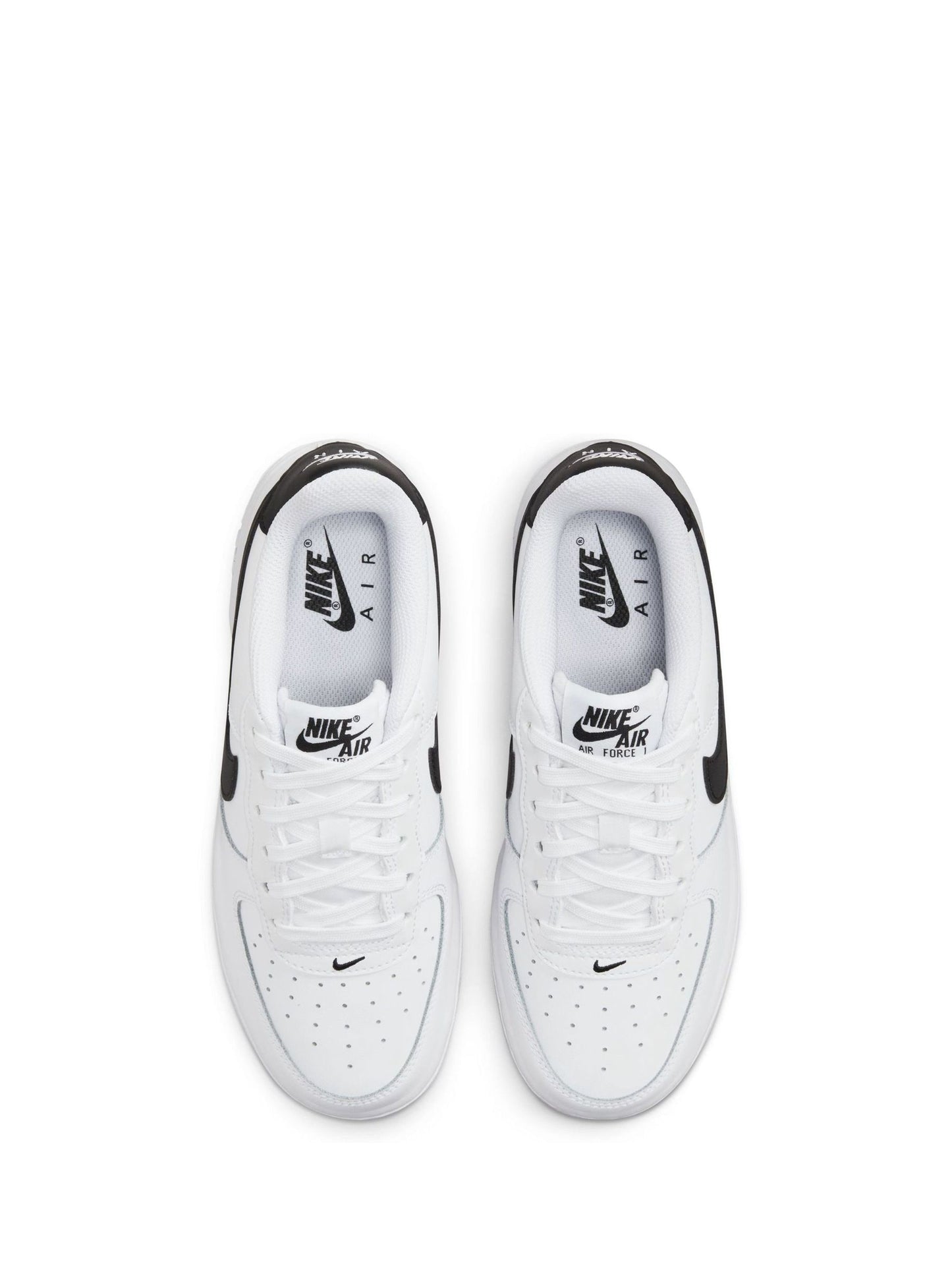 Nike White/Black Youth Air Force 1 Trainers image 9