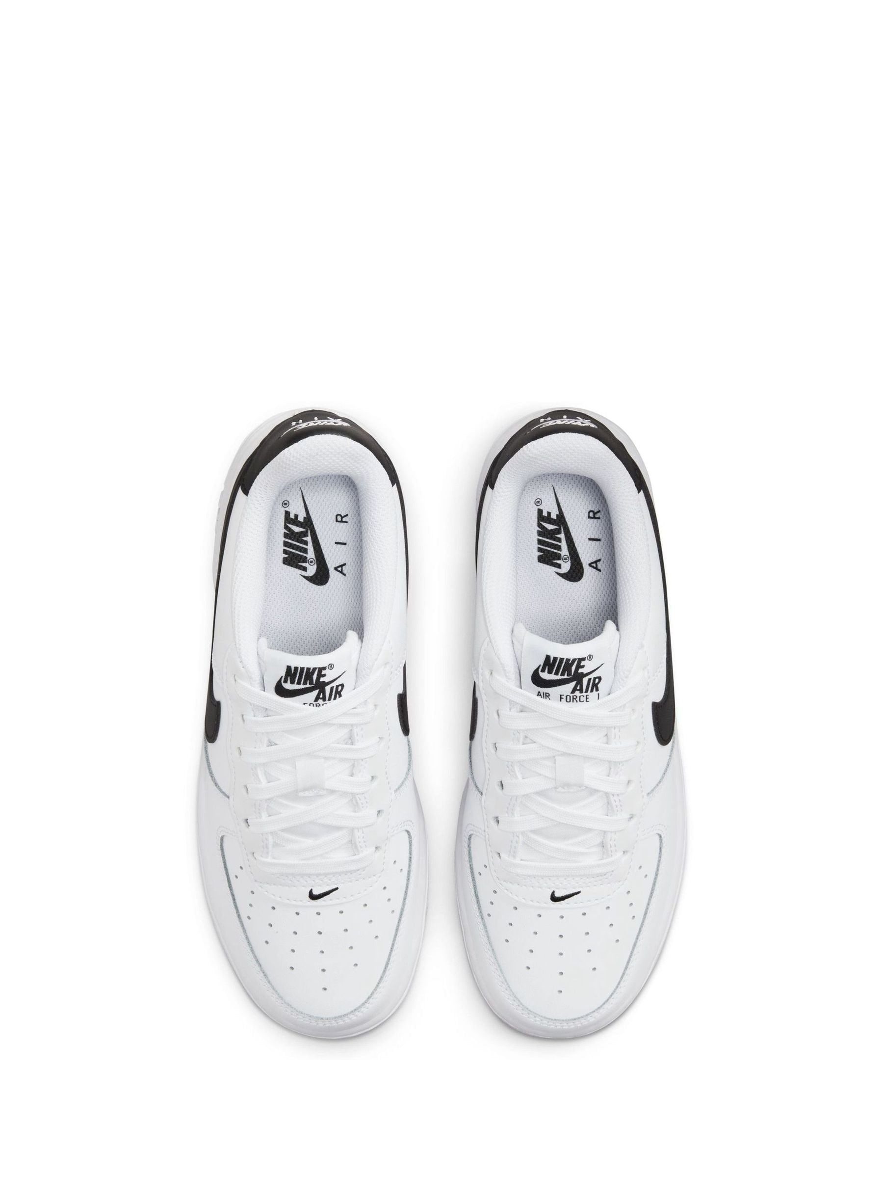 Nike White/Black Youth Air Force 1 Trainers image 9