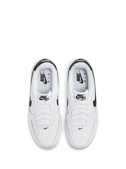 Nike White/Black Youth Air Force 1 Trainers image 9