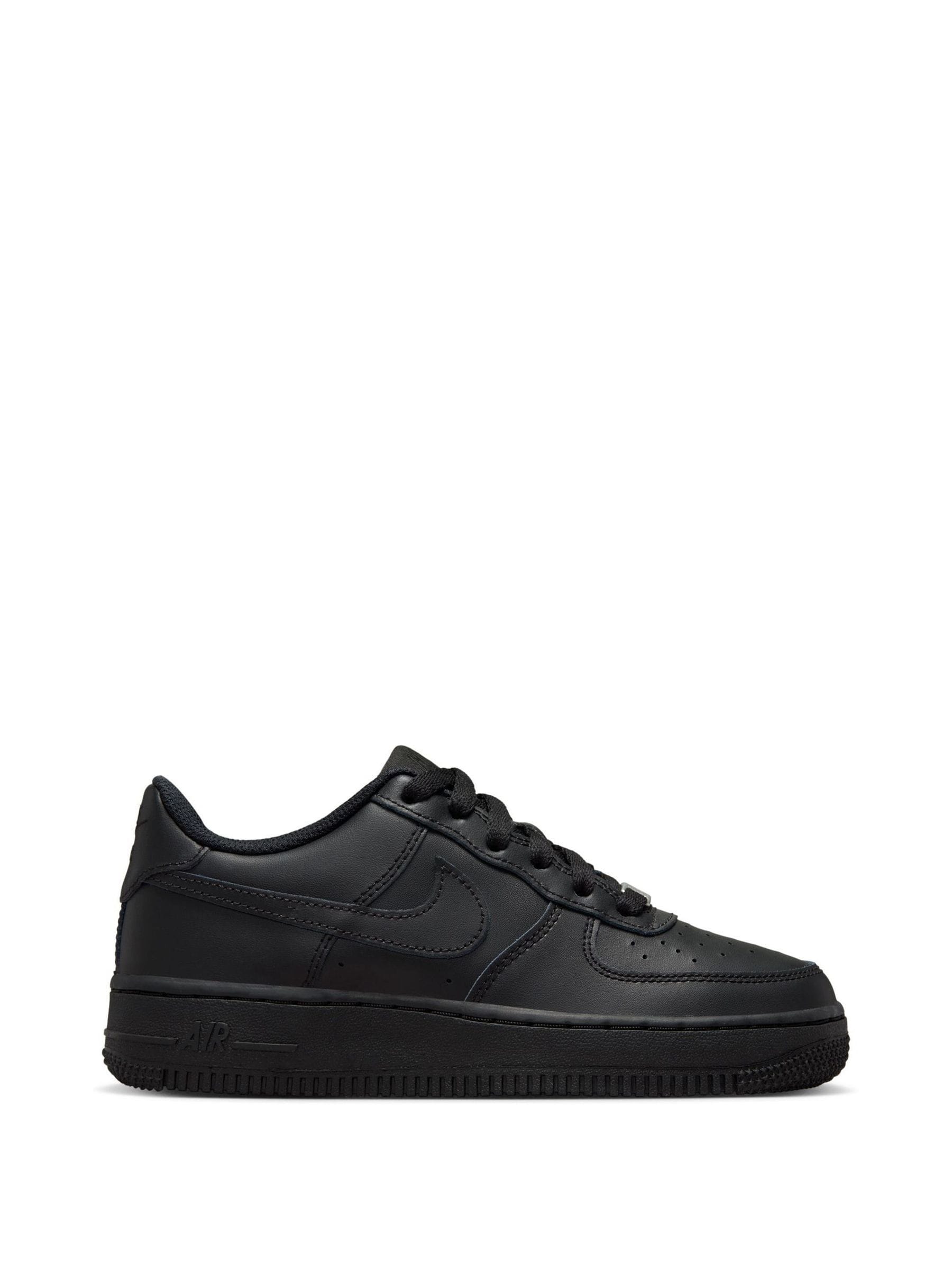 Nike Black Youth Air Force 1 Trainers image 1