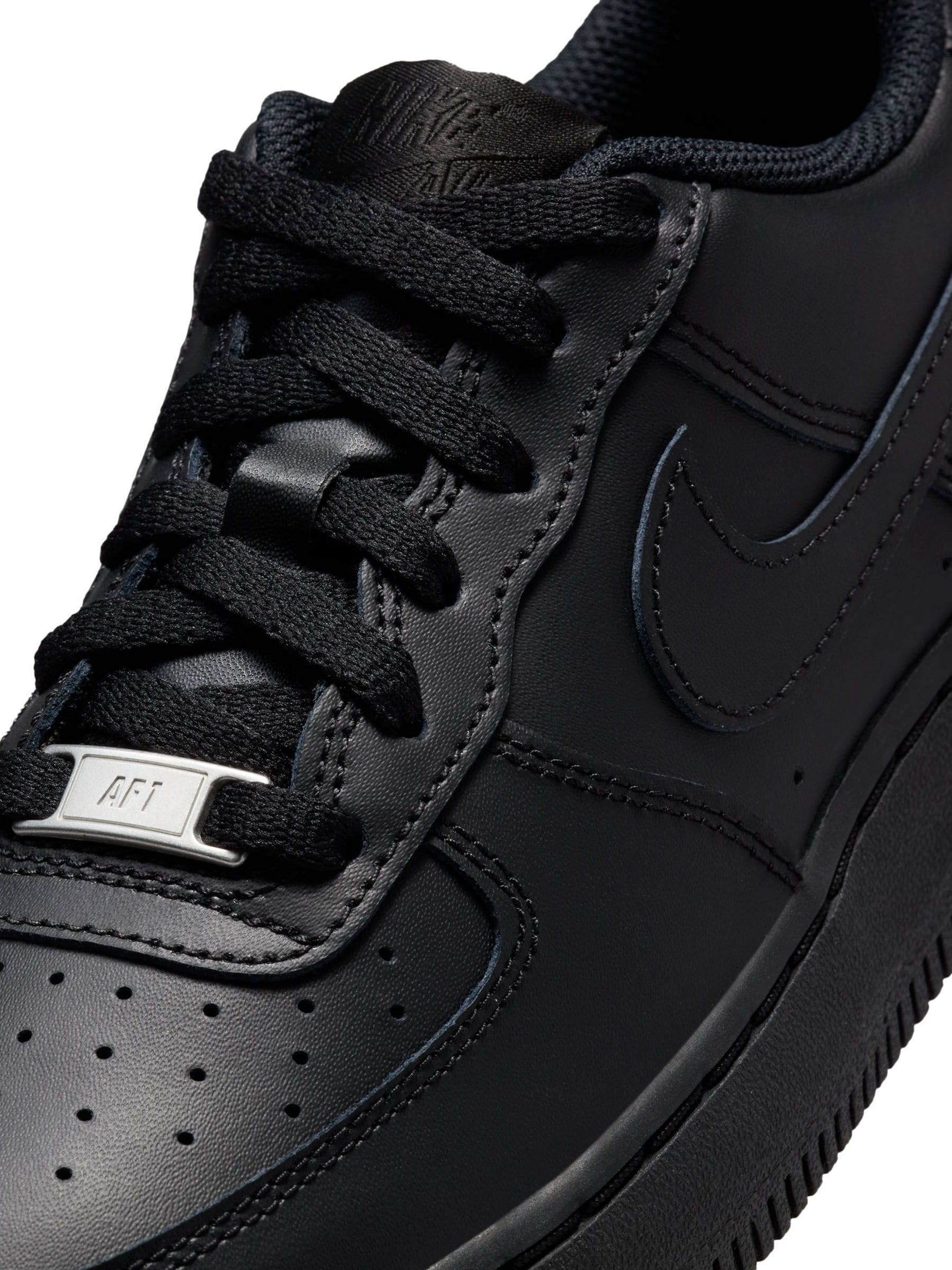 Nike Black Youth Air Force 1 Trainers image 10