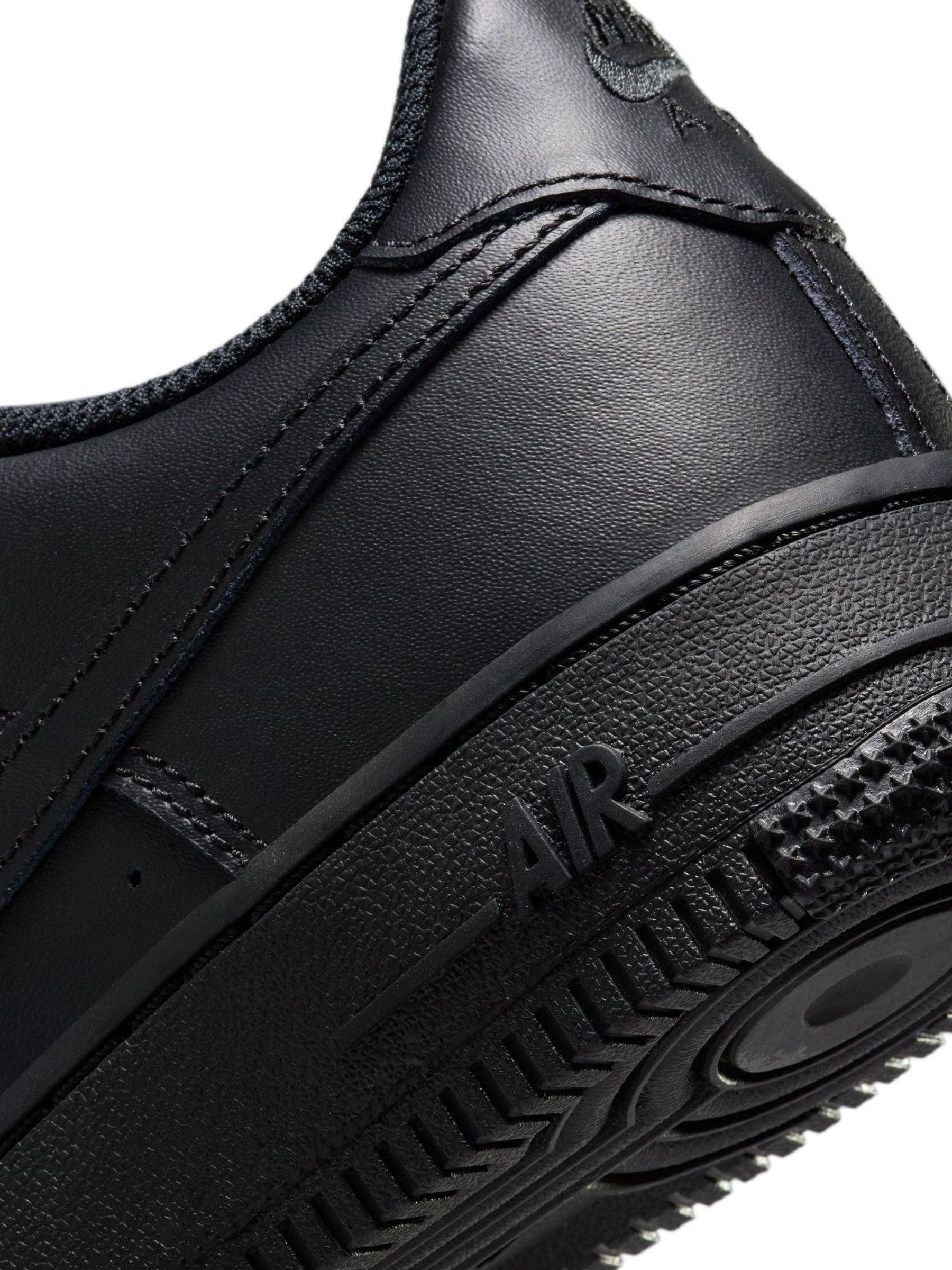 Nike Black Youth Air Force 1 Trainers image 11