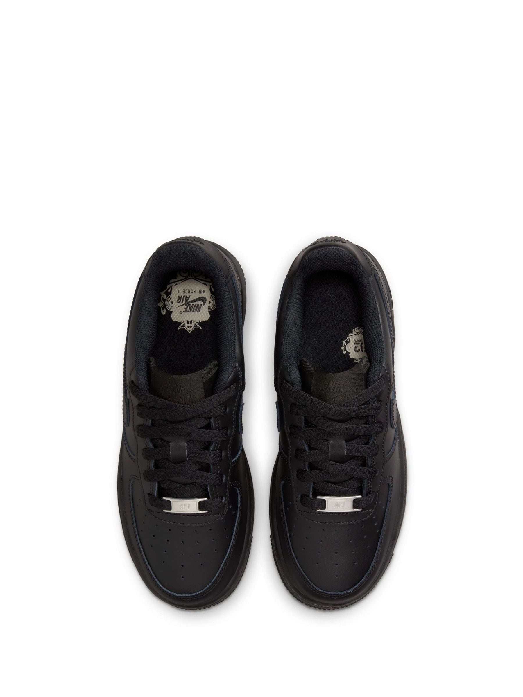 Nike Black Youth Air Force 1 Trainers image 12