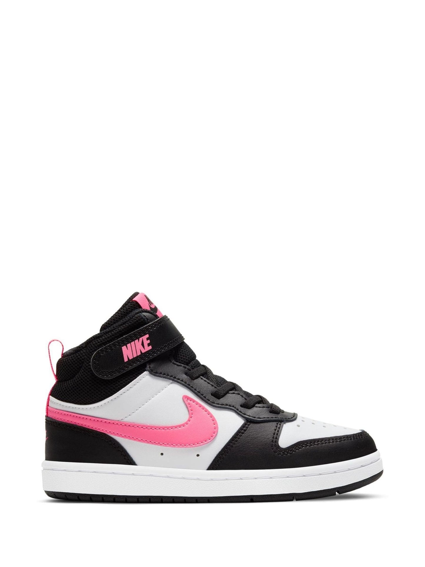 Nike Black/Pink Junior Court Borough Mid Trainers image 1