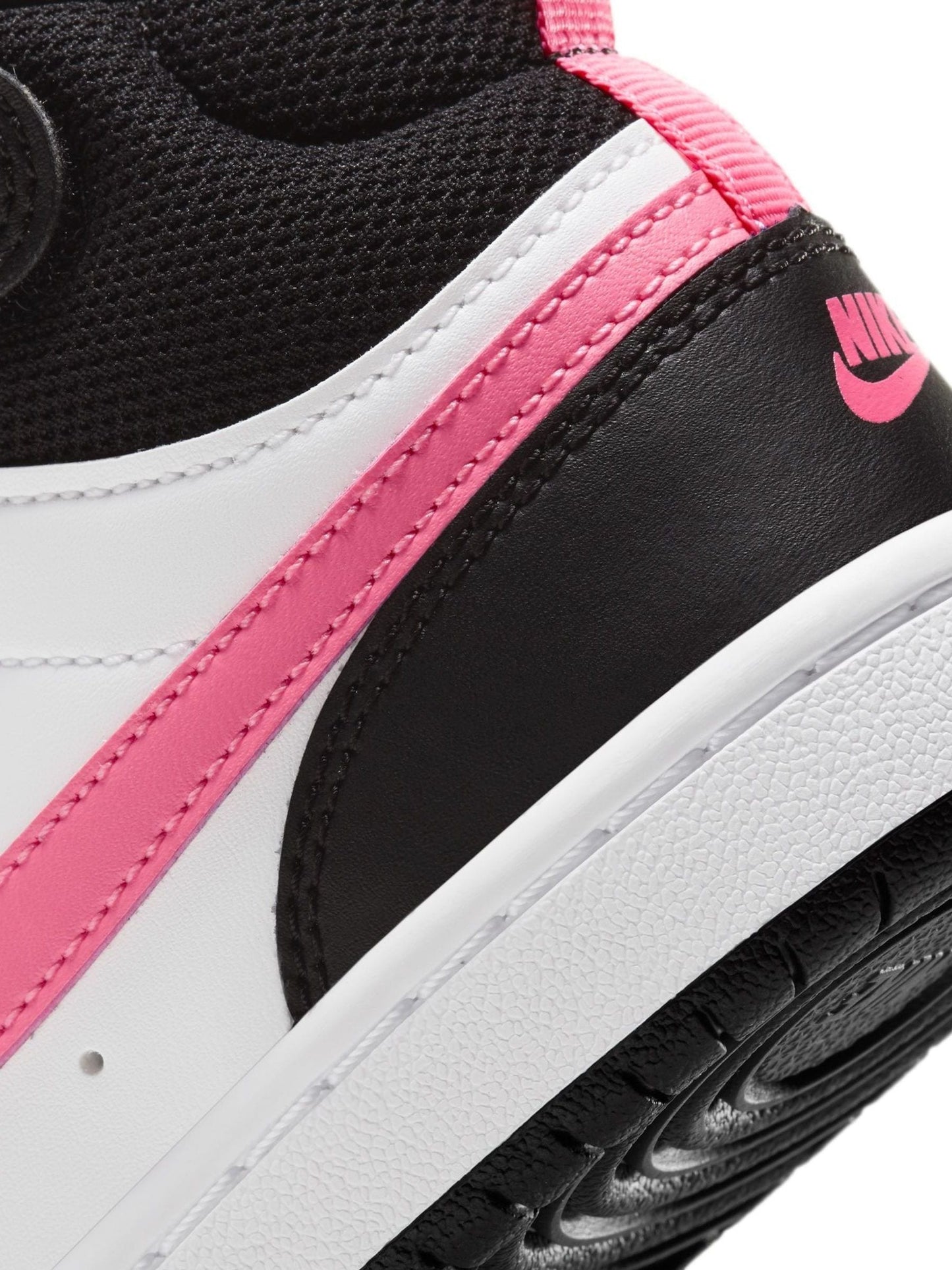 Nike Black/Pink Junior Court Borough Mid Trainers image 10