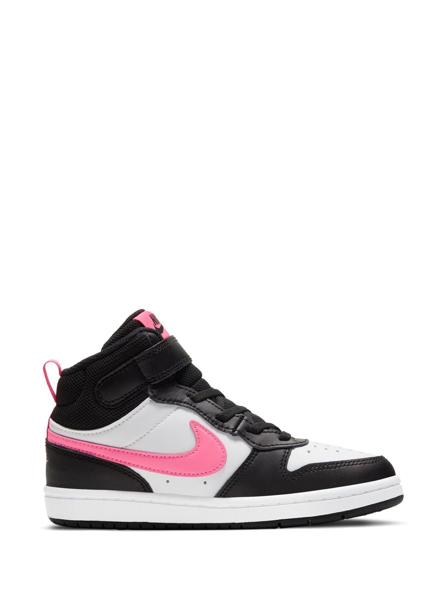 Nike Black/Pink Junior Court Borough Mid Trainers image 3
