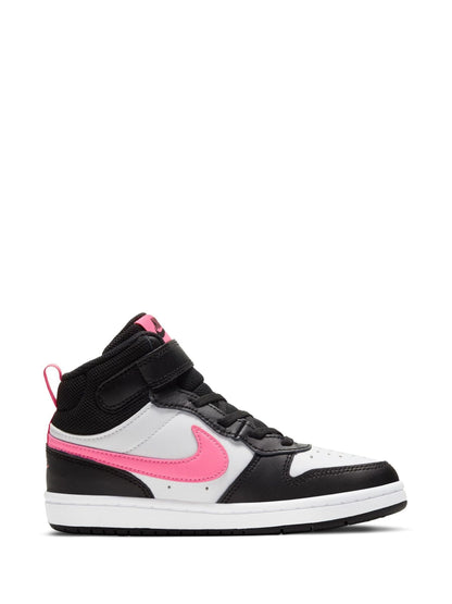 Nike Black/Pink Junior Court Borough Mid Trainers image 3