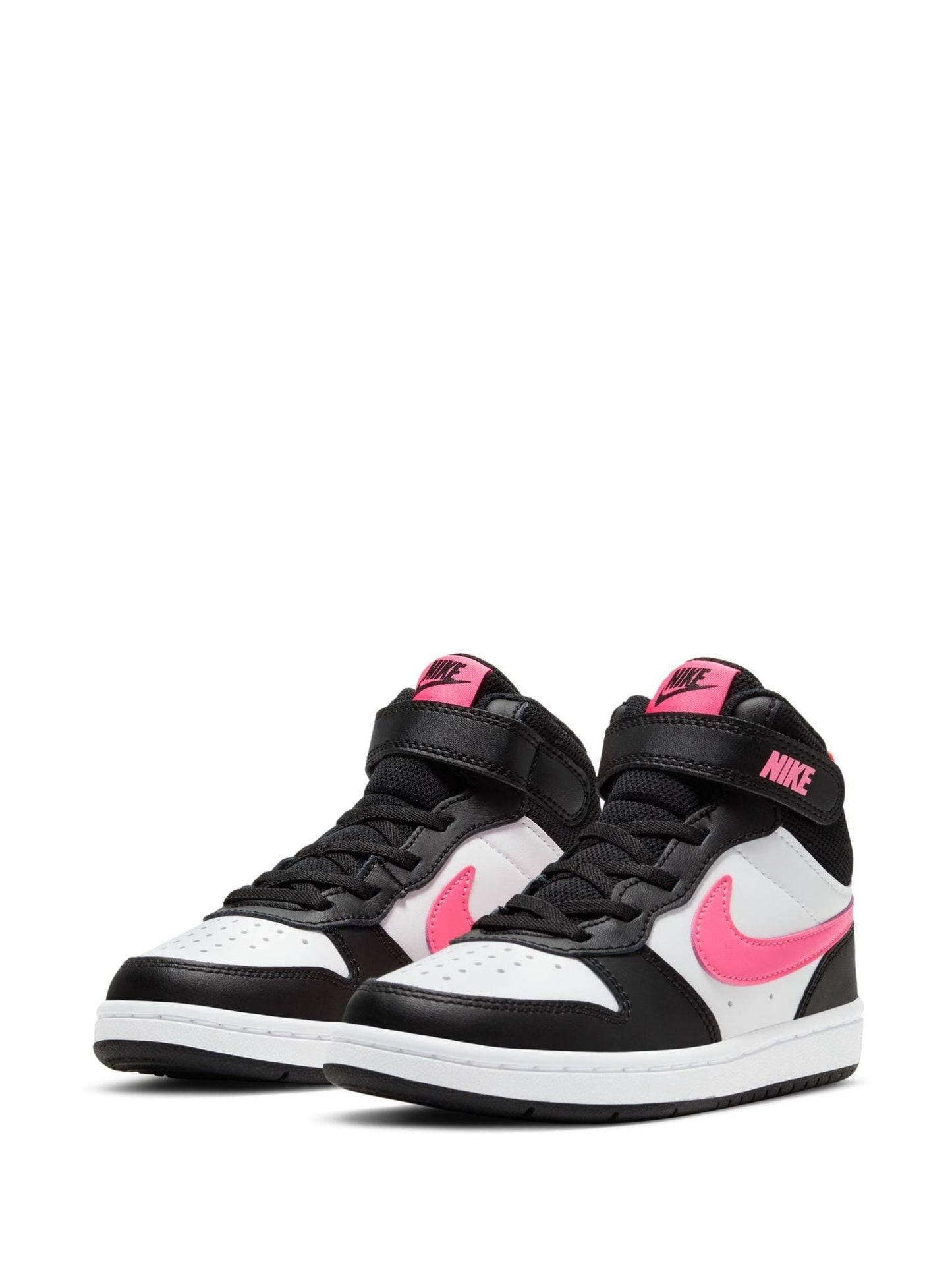 Nike Black/Pink Junior Court Borough Mid Trainers image 5