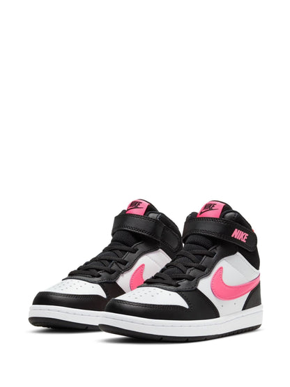 Nike Black/Pink Junior Court Borough Mid Trainers image 5