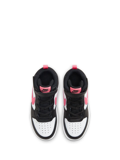 Nike Black/Pink Junior Court Borough Mid Trainers image 6