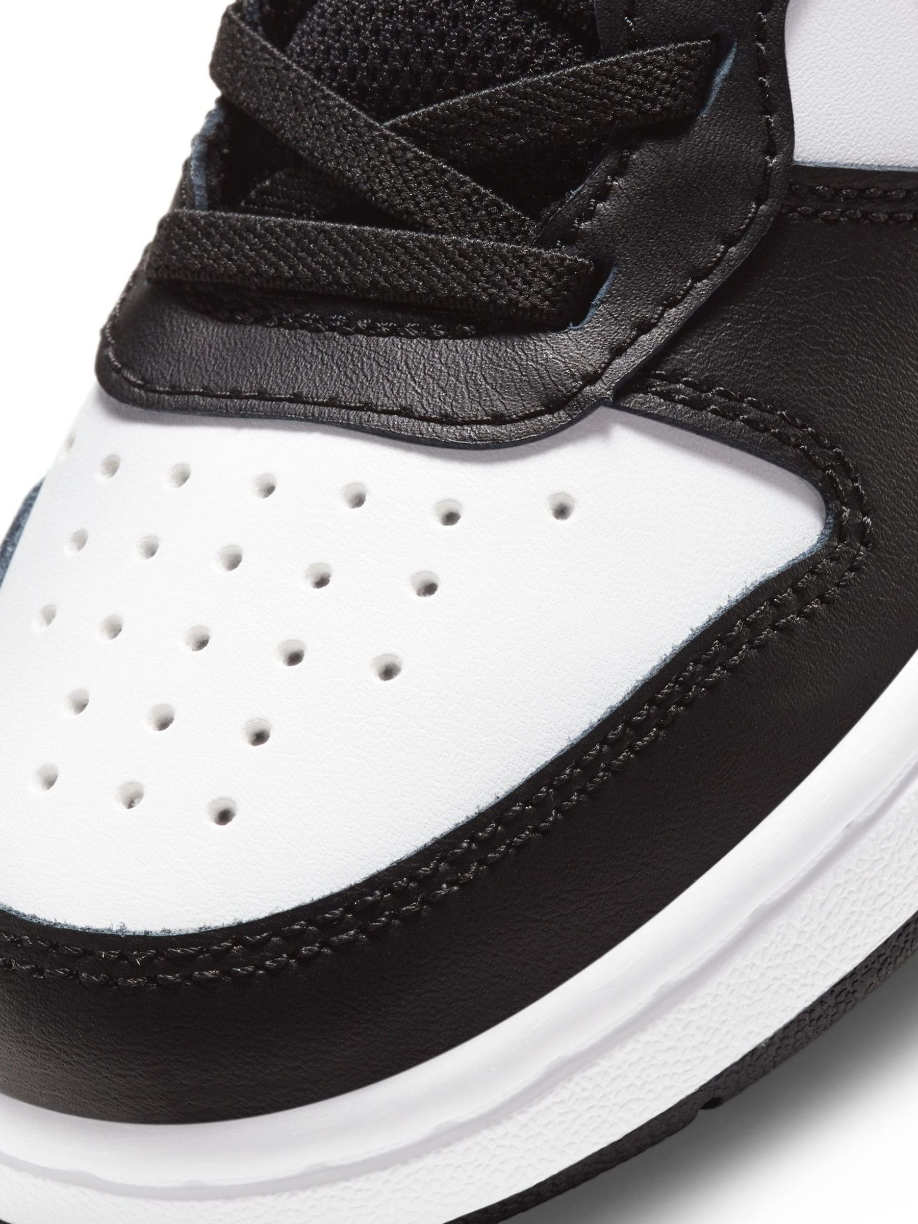 Nike Black/Pink Junior Court Borough Mid Trainers image 9