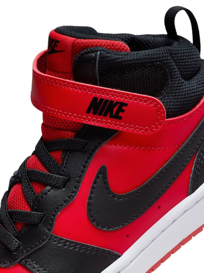 Nike Red/Black Junior Court Borough Mid Trainers image 10