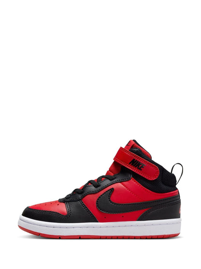 Nike Red/Black Junior Court Borough Mid Trainers image 2