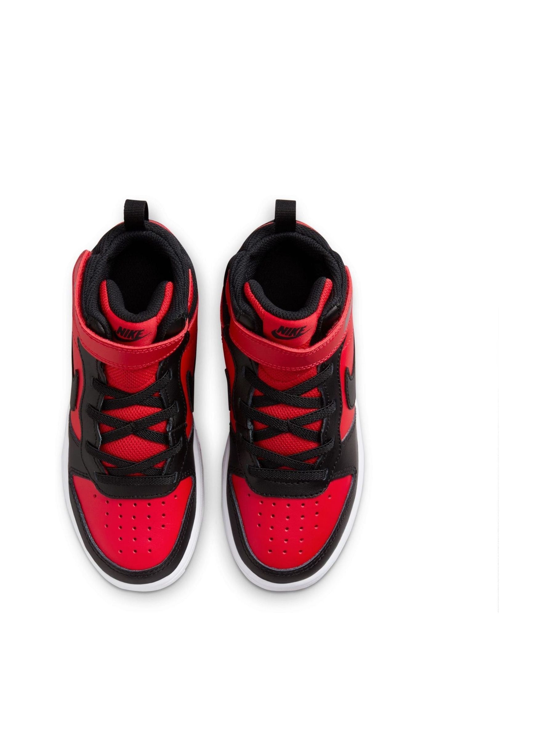 Nike Red/Black Junior Court Borough Mid Trainers image 7