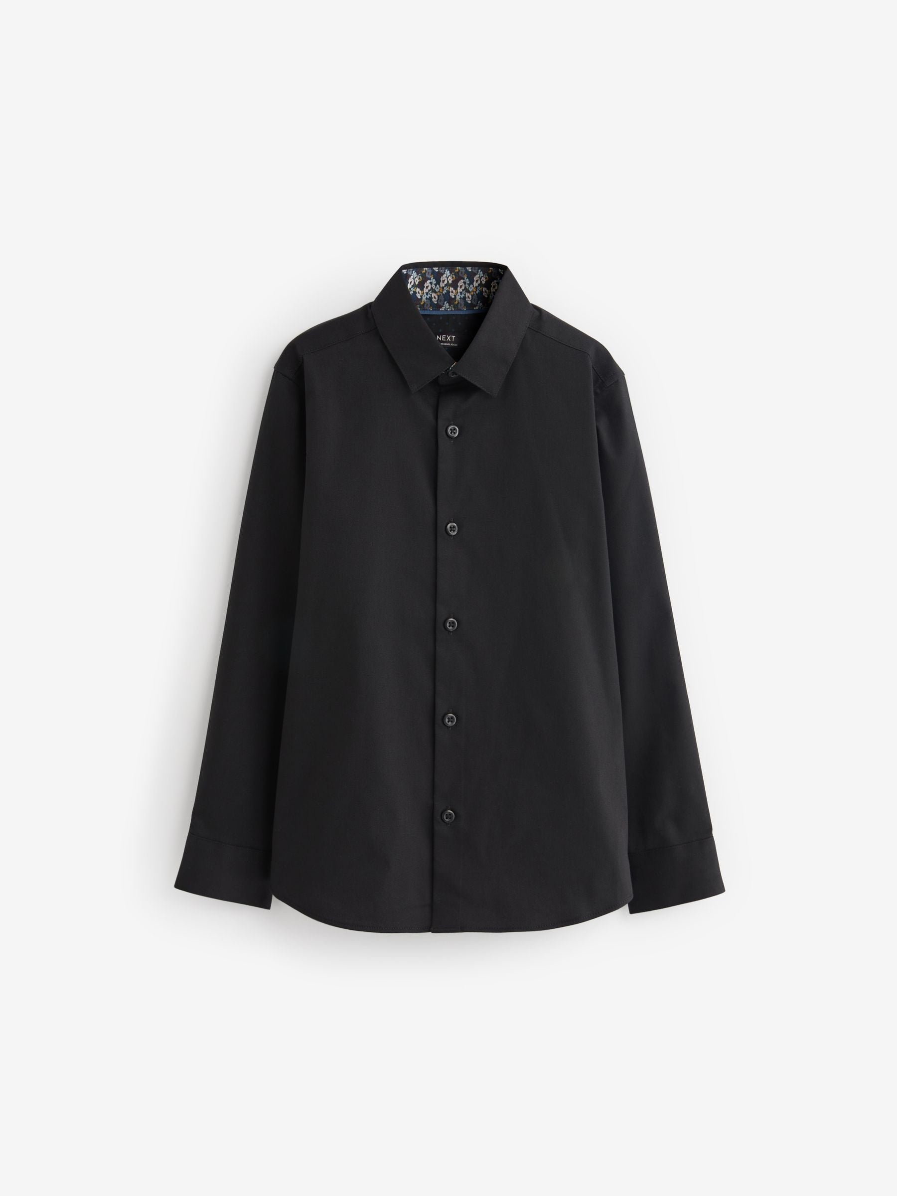 Dsiney Kidz - Black Long Sleeves Smart Trimmed Shirt (3-16yrs) image 1