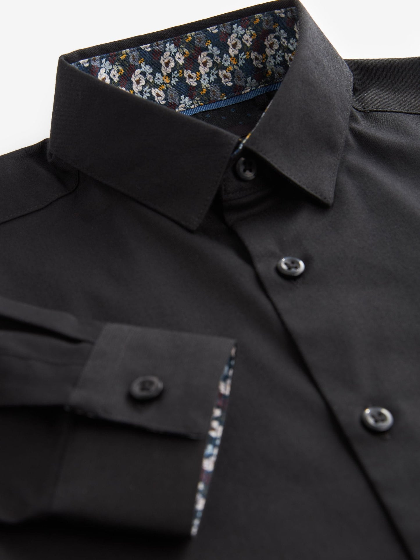 Dsiney Kidz - Black Long Sleeves Smart Trimmed Shirt (3-16yrs) image 3