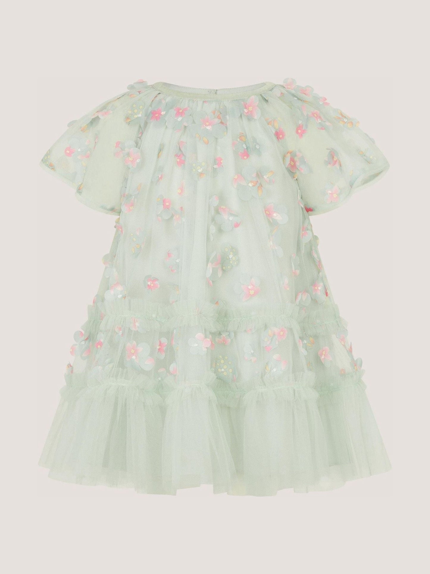 Dsiney Kidz - Monsoon Green Baby Kala Floral Appliqué Party Dress image 2
