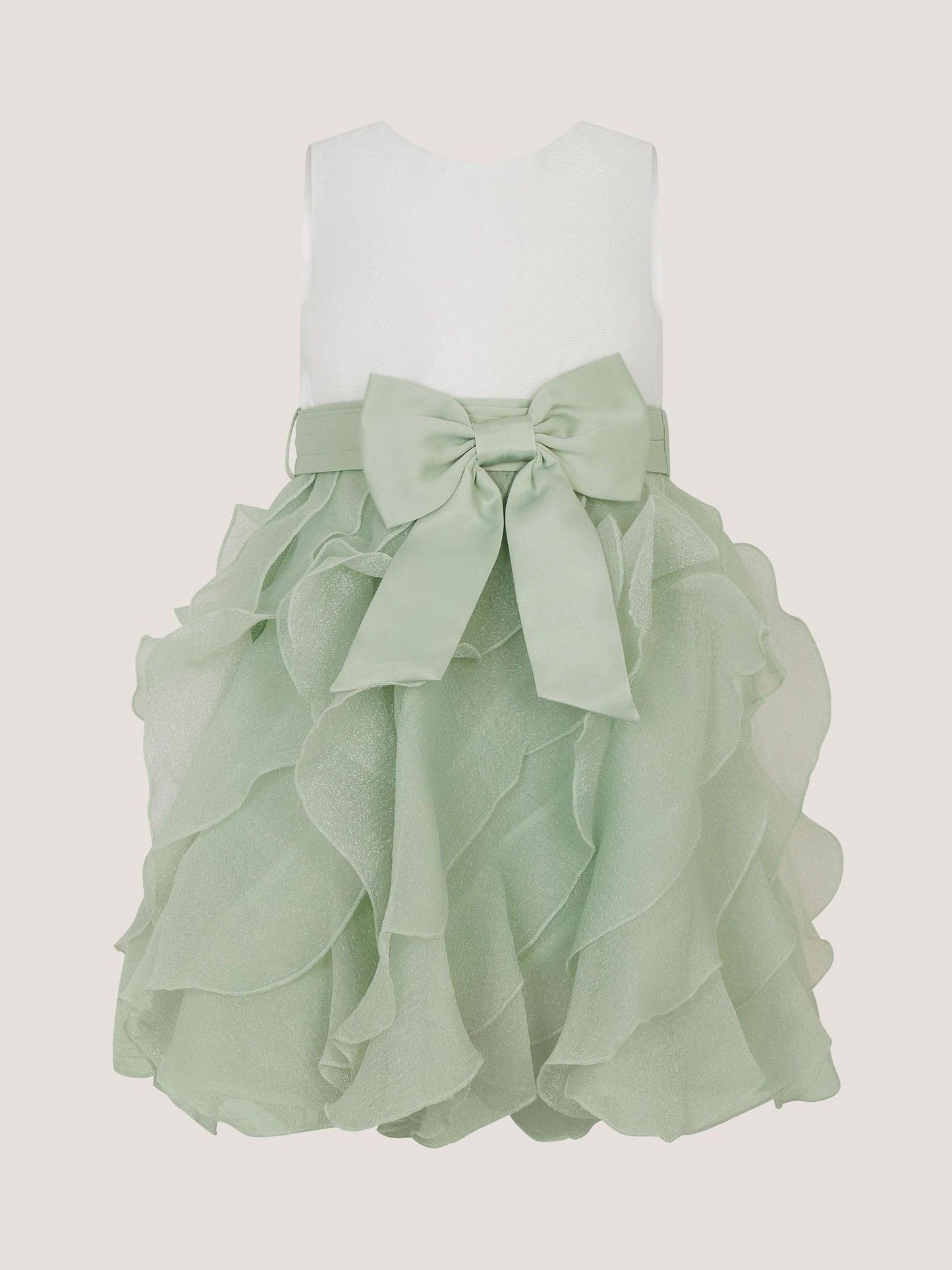 Dsiney Kidz - Monsoon Sage Green Baby Lace Cancan Ruffle Dress image 2