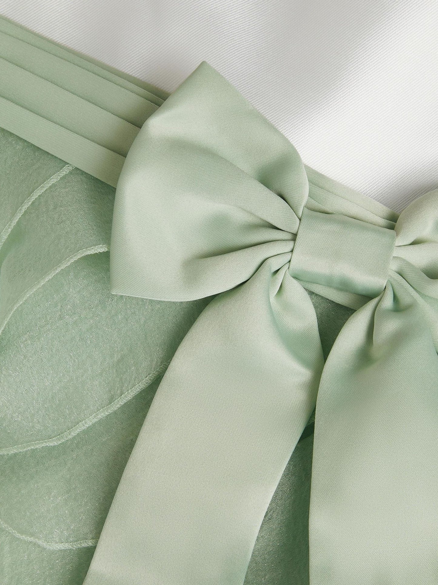 Dsiney Kidz - Monsoon Sage Green Baby Lace Cancan Ruffle Dress image 3